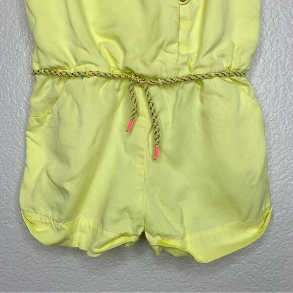 Zara Baby Girl 12-18 Months Ruffle Sleeveless Yellow Romper - Picture 3 of 10